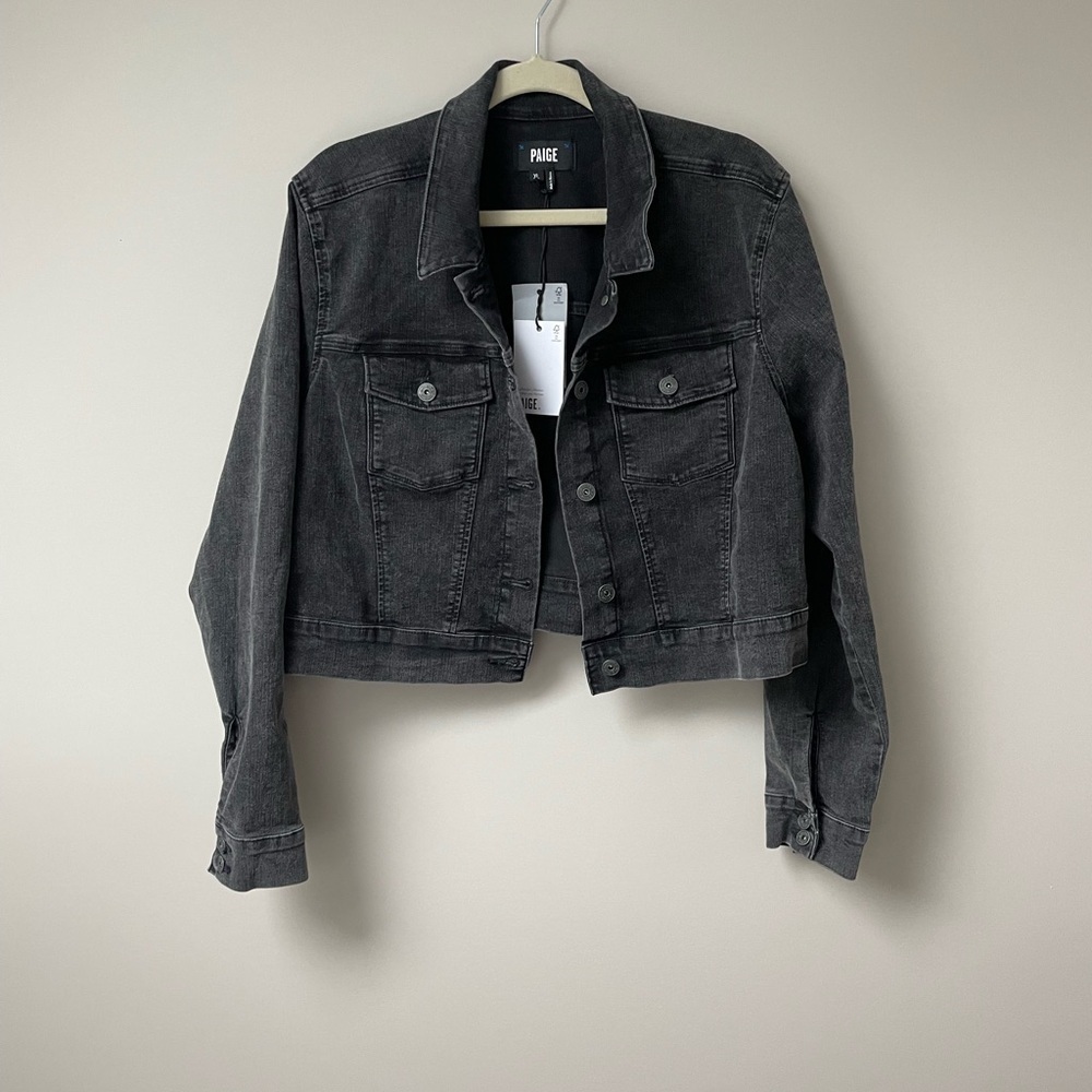 Paige Women's Black Denim Jacket